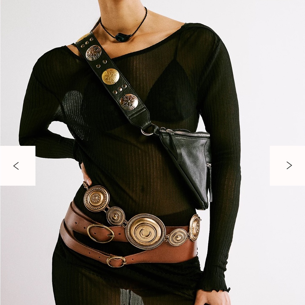 Free People Black Sling Bag